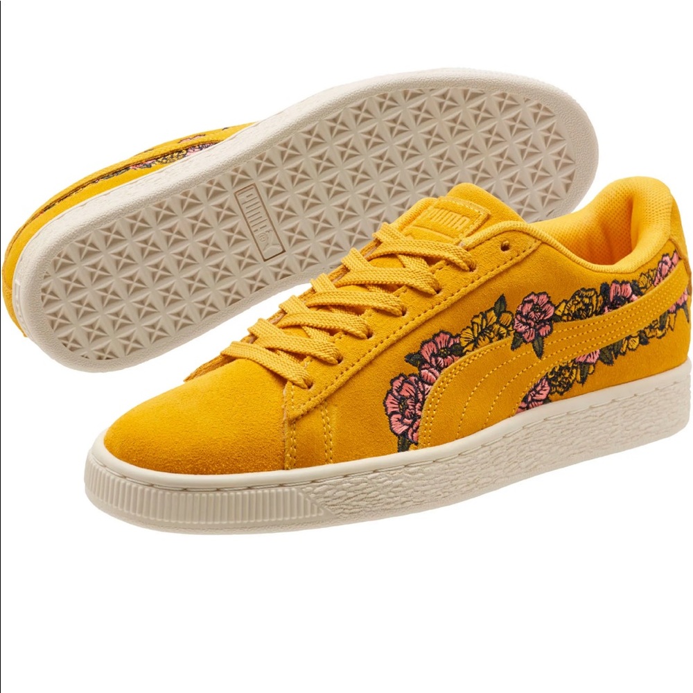 PUMA Suede TOL Embroidery Wn’s - yellow floral 🌸